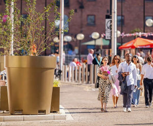 Bespoke steel planters for waterfront regeneration, Hull