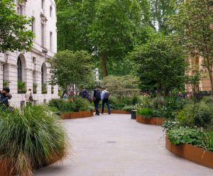 Corten planter beds for Cool Streets and Greening programme, London