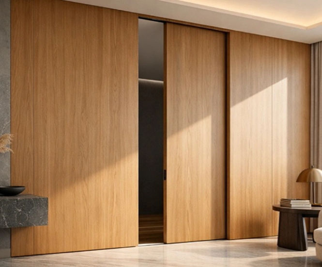 FlushSlide Pro Softclose - aluminium sliding door kit for interiors