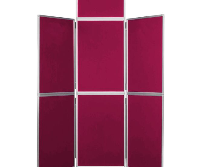 Folding Display Boards - portable fabric panels for exhibitions and events